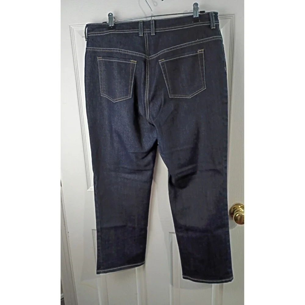 Gloria Vanderbilt Amanda Woman 14P Dark Blue Denim Jeans Casual Norm Straight